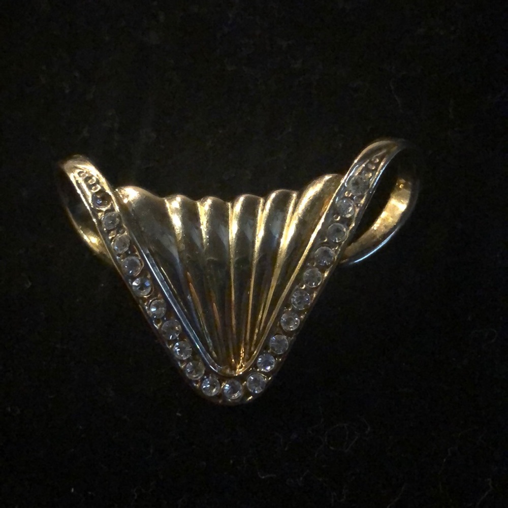 Gold Tone Accented Pendant/Scarf Slide